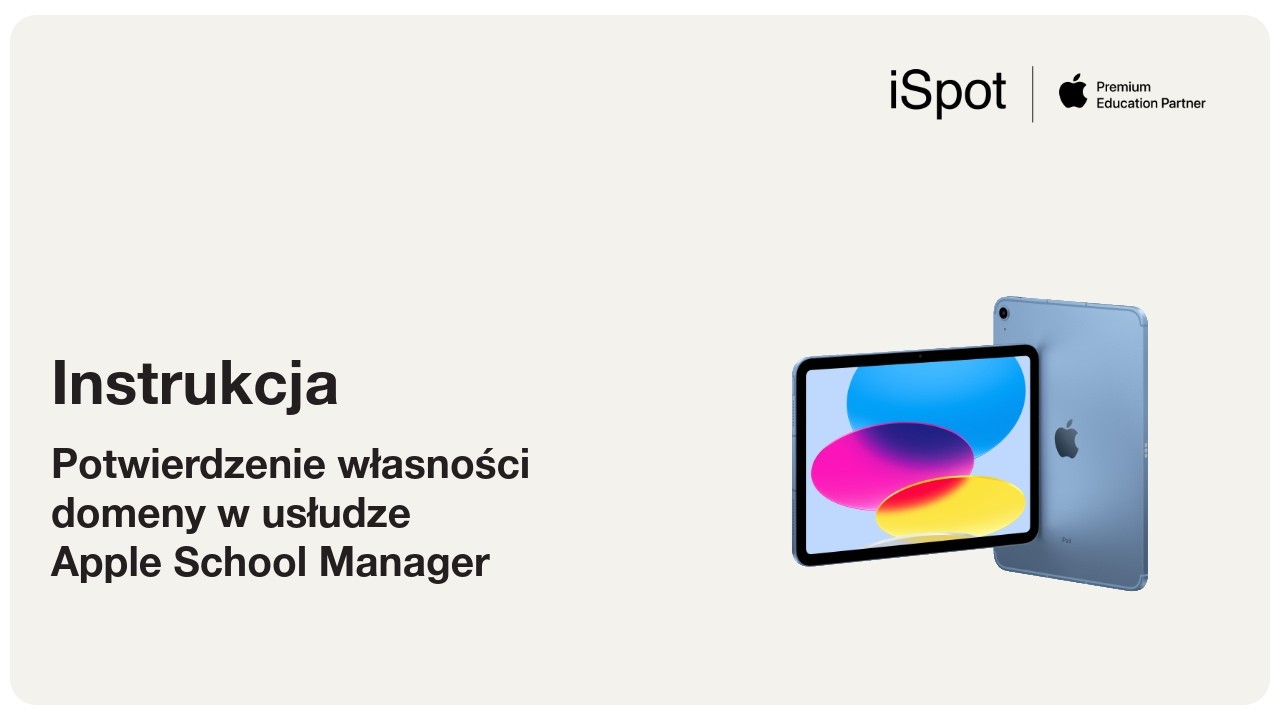 Miniatura wideo: Jak zweryfikować domenę w Apple School Manager