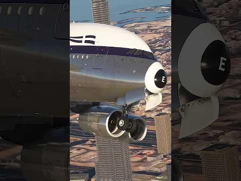 A380 Approach in Olympic Airways-style Livery (Near Burj Khalifa) | Dubai Airport | MSFS2020