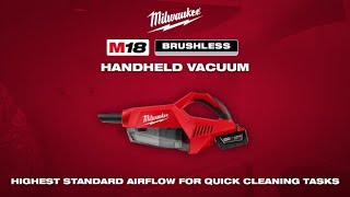 Milwaukee M18™ Brushless Handheld Vacuum | Model 0892