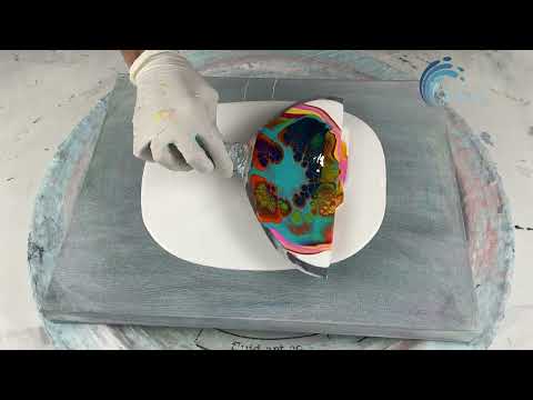 533. Sheleeart - Acrylic Fluid Art - Moonrocks