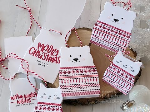 Handmade Holiday 2018 | Folded Critter Sweaters Shaped Tags