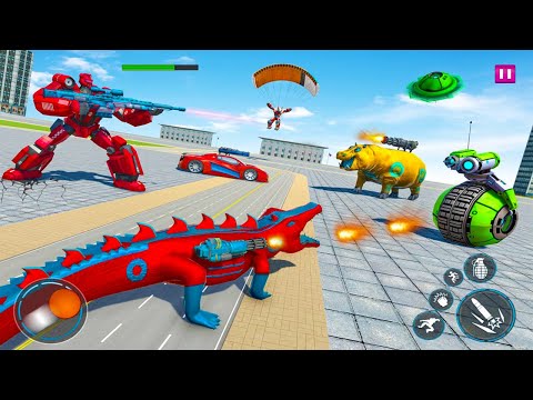 Crocodile Robot Car Game- Cat Robot Transform Game video | Robot 2021 gameplay | 3D robot gameplay