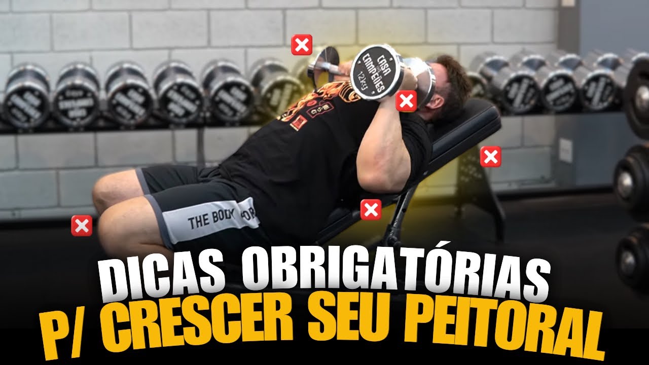 PARE DE FAZER SUPINO COM HALTER ASSIM! (5 ERROS que estão atrasando o CRESCIMENTO do seu PEITORAL)