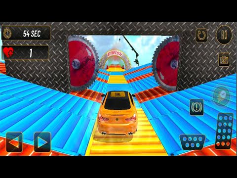 Real Taxi Car Stunts 3D: Impossible Ramp Car Stunt - Android GamePlay -  Car Stunt Games Android