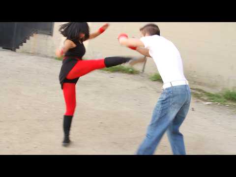 Karate Girl vs Muay Thai Guy | Martial Arts Fight Scene (Slug Street Scrappers)