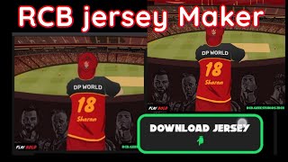 RCB jersey Maker Free // Make jersey with Your Name in Mobile // RCB jersey Dp // Ipl 2021