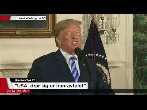 Trump bryter kärnenergiavtalet med Iran - Nyheterna (TV4)