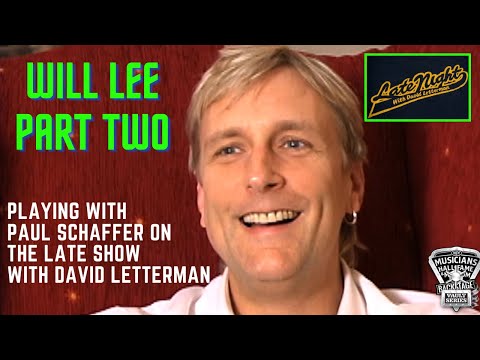 Will Lee talks about playing with Paul Shaffer on The Late Show with David Letterman