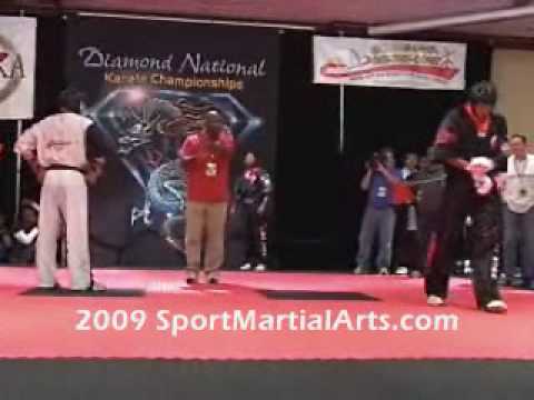 Ross Levine v Raymond Daniels - Men's team sparring - 2009 Diamond Nationals