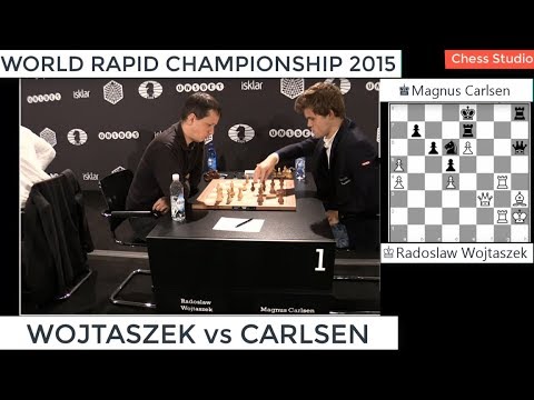 ATTACKING THE KING!!! CARLSEN vs WOJTASZEK | WORLD RAPID CHAMPIONSHIP 2015
