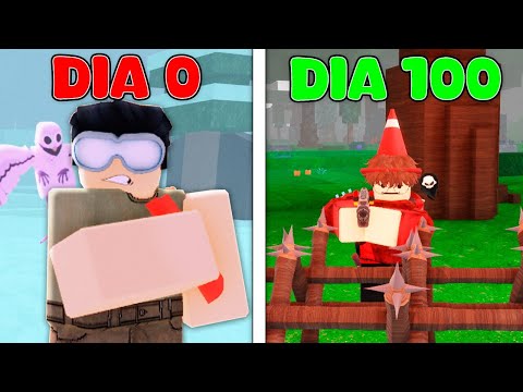 SOBREVIVI 100 DIAS COMO BASE DEFENDER NO 99 NOITES NA FLORESTA