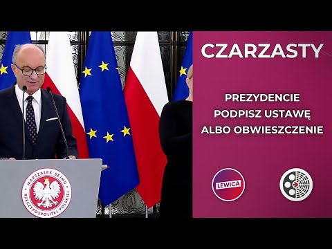 Konferencja prasowa marszałka Sejmu Włodzimierza Czarzastego