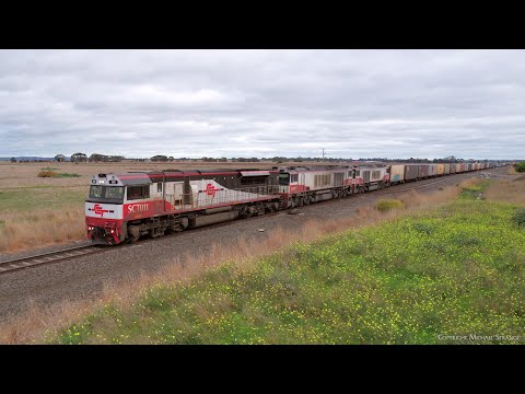 SCT 5PM9 Mixed Freight Train At Gheringhap (2/7/2023) - PoathTV Australian Railways