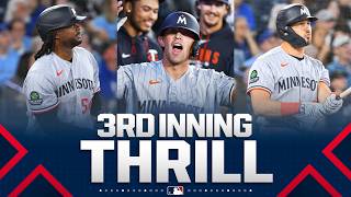 Twins break out with a SEVEN-RUN 3RD INNING! ???????? (Ft. HRs from Brooks Lee and Trevor Larnach!)