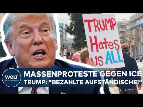 Video Thumbnail: USA: "Bezahlte Aufständische!" - Massenproteste gegen ICE setzen Trump zunehmend unter Druck
