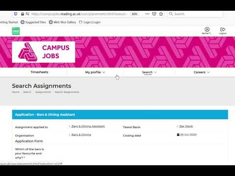 Using & applying for roles on the Campus Jobs Portal