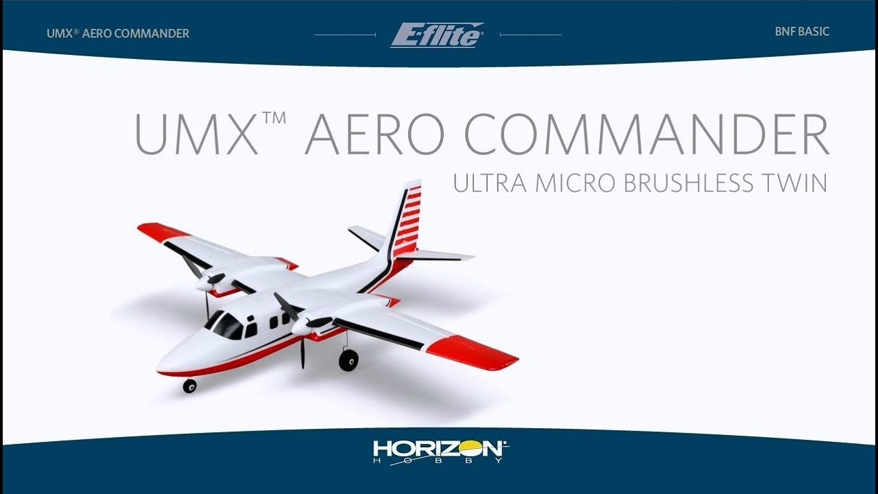 Aero Commander 0.7m AS3X BNF Basic