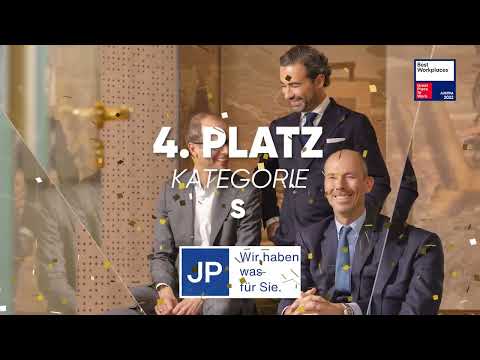 JP Immobilien – Beste Arbeitgeber Österreichs Platz 4 (Kategorie S). Great Place to Work 2022.