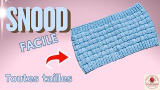 🧣 SNOOD au tricot FACILE – modèle toutes tailles | Tuto complet débutant
