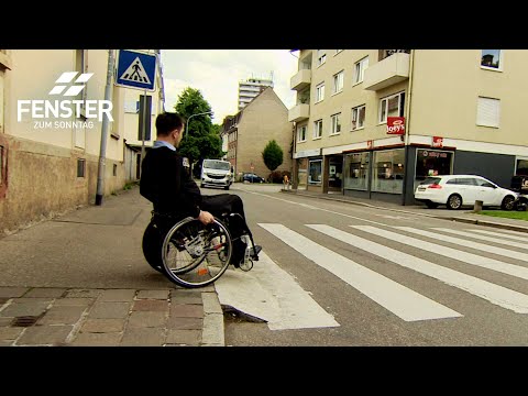 Armin Ruser in a wheelchair after a motorcycle accident