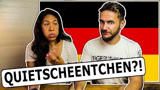 American Girlfriend Tries HARD to pronounce GERMAN WORDS!