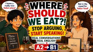 "I Don't Feel Like Italian!" | Real English at a Restaurant | English Podcast for Daily Life English