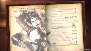 Second Victory Inferno Mode SS Rank Solo 6'25" | Attack On Titan 2: Final Battle