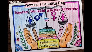 Women's Equality Day drawing / Gender Equality Poster drawing Competition / Gender Equality drawing
