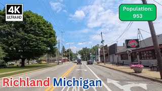 Driving Through Richland, Michigan 🚗 | Scenic Small Town Tour in 4K