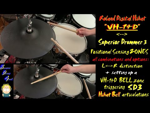 Roland digital hihat "VH-14D" - Superior Drummer 3  INTEGRATION (L-R distinction + Hihat Bell)