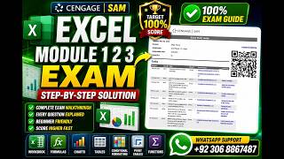 Excel Module 1 2 3 SAM Exam | Cengage Excel 2019 Complete Solution | Step-by-Step Guide (100% Score)