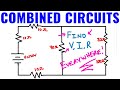 How Find Voltage Current And Resistance In A Combined Circuit AP Physics 2