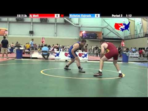 University Nat`ls FS  96 KG / 211.5 lbs: Aj Mott vs. Nicholas Rajcsak