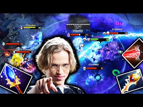 Topson New META Faceless VOID Mid RAMPAGE Dota 2 7.24