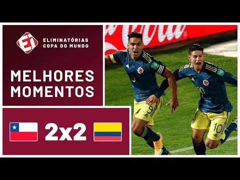 Gols e lances de Chile x Colômbia