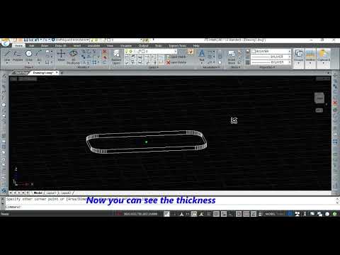 Rectangle with Thickness in JTS IntelliCAD 11