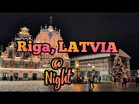 Riga, LATVIA at Night | VLOG98