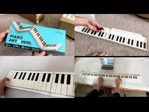 Carry-On Folding Piano UNBOXING AND TEST 88-Key Foldable MIDI Keyboard Piano for Travelling!