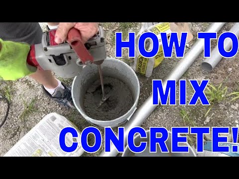 How to Mix Concrete. Easy Way to Mix Concrete In a Bucket! Mix Cement or Concrete Fast