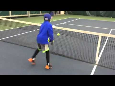Amazing net drill by 7 years old Carel Ngounoue