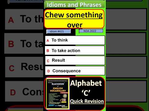 Chew something over | Idioms and phrases  | Black book of English vocabulary | #blackbook