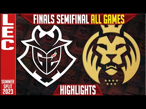 G2 vs MAD Highlights ALL GAMES | LEC Summer 2023 Finals Semifinals | G2 Esports vs MAD Lions