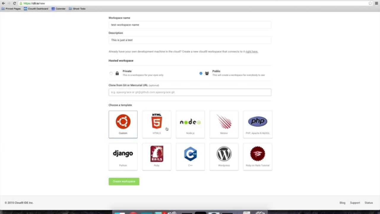 Creating A Workspace