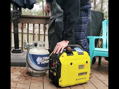 First Manual Propane Start - Champion Generator 2000 watt