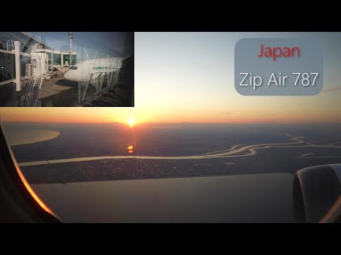 Going to Japan from Seoul on Zip Air 787 Landing at Tokyo Narita