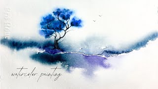 Dreamy Watercolor Tree Painting | Relaxing Art Tutorial