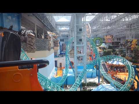 Back row point of view footage of SpongeBob SquarePants Rock Bottom Plunge