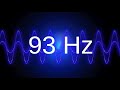 93 Hz clean pure sine wave BASS TEST TONE