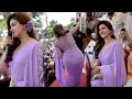 Honeyrose Latest Inaguration Purple Saree Full HD