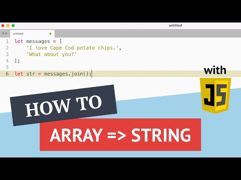 How To Convert An Array Into String In Javascript